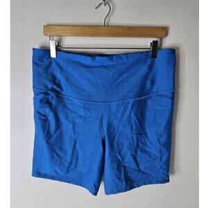 Women's Seamless High-Rise Rib Bike Shorts 6" - All In Motion Blue XXL